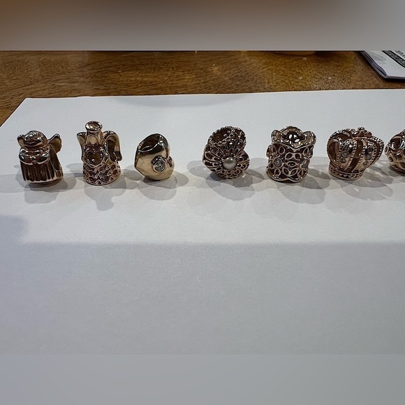 Authentic New Pandora 14k Gold and Diamond Charm Bracelet - Picture 8 of 17